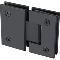 Charnière pour porte de douche en verre cent quatre vingt degrés finition noir mat mat pour vitrine et meuble accessoire de quincaillerie robuste