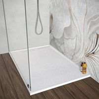 Piatto doccia 70x100 bianco pietra in resina riducibile con canalina Argo