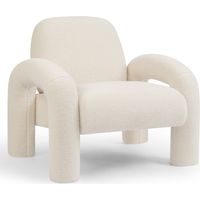Makika Loungesessel Einzelsofa Lia aus Bouclé in Weiß