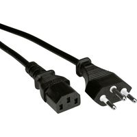 Value 19.99.1220 Strom Verbindungskabel Schwarz 1.80 m