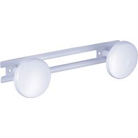 Porte-manteau métallique bg laqué blanc 2 têtes 24,5