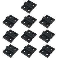 Pack of 10 Nylon and Plastic Hinges 57 x 46 x 8 mm for Motorhome Caravan Tool Boxes Black