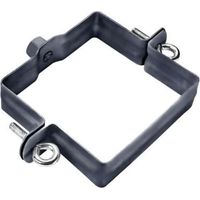 GRÖMO ALUSTAR Fallrohrschelle SX Anthrazit quadratisch 100x100 mit Gewindemutter M10, 83791