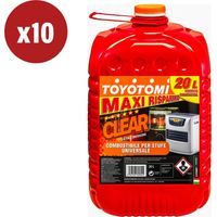 10 taniche da 20 litri di combustibile liquido "toyotomi clear" - totale di 200 litri