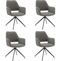 Lot de 4 Chaises de Salle à Manger, Fauteuil Pivotant à 360°, Chaise de Cuisine