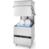 Lave-vaisselle à capot professionnel avec pompe doseur produit lavage 400V/8600W - Hendi
