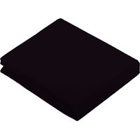 Drap Plat Uni en 100 % Coton Noir 240x310 cm