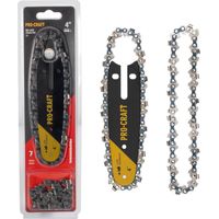Procraft S4 Set mit 2x Sägekette + 10 cm Führungsschiene für PKA16 und PKA24