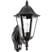 Applique Esterno Verso Alto Classica Navedo Alluminio Nero 1 Luce E27 H47,5Cm