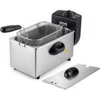 Spector Deep Fat Fryer 3L Chip Pan Basket Stainless Steel Adjustable Temp 2000W