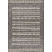Tapis argenté plat et résistant pour intérieur extérieur - 170 x 120 cm