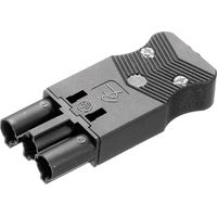 Adels-Contact 17965 Netz-Steckverbinder AC Stecker, gerade Gesamtpolzahl: 2 + PE 16 A Weiß 1 St.
