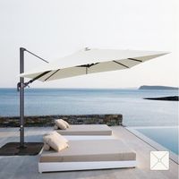 OMBRELLONE DA GIARDINO ANTRACITE DECENTRATO 3X3 ORIENTABILE GIREVOLE A 360° PALO ALLUMINIO
