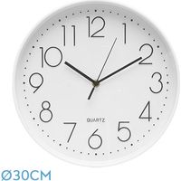 Orologio Da Parete Bianco Time Movimento Continuo 30d