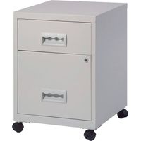 Pierre Henry Combi Filing Cabinet 2 Drawer - Grey