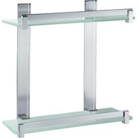GEDY CD823800A01 Portaobjetos Doble Rectangular Cepillado - ref: CD823800A01