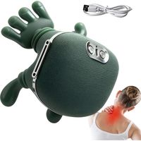 Masseu Cevical, Masseu Potable Sans Fil Pou Le Cou Et Le Dos, Massage Maste Pou Les Épaules, Le Cou, Le Bas Du Vente, Design Simulé De La Main Humaine Pou Soulage La Douleu
