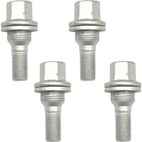 Juego de 4 tornillos de rueda M12 x 1.25, eje trasero, eje delantero, 9817024580, plata, para Citroën C2, C3, C4, C5, C6, Peugeot 206, 207, 308, 407, 508, Citroën DS3, DS4, DS5, Berlingo, Saxo, Xsara,