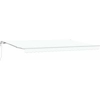 Maison Exclusive - Auvent rétractable Blanc 500 × 300 cm Tissu et Aluminium