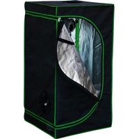 Mucola – Chambre de culture indoor 60x60x120 cm – Serre d'intérieur en oxford 600D – 95% de réflexion lumineuse – Accès double paroi pour ventilation