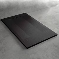 Mineralguss-Duschwanne extra flach SUEZ Schieferoptik SCHWARZ 70x150 cm