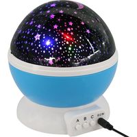 Veilleuse Enfant, Lampe Projecteur 360°Rotation Romantique,Veilleuse Bébé Étoiles, Lampes de Chevet Lampes d'ambiance(4 LED 8 Modes d'éclairage 2 Modes de Charge)