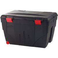 Aufbewahrungskoffer für Trafic 200 l, 2 Rollen, 84,8 x 61 x 51,5 cm, schwarz - Zubehör rot