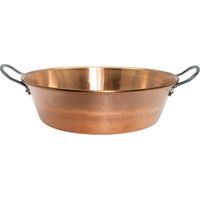 Bassine A Confiture Cuivre ø 38 Cm - 9 L - Epr 12/10, Anses Fontes - Le Pratique