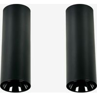 Pack de 2 appliques de plafond LED de surface ronds Ø5,7 cm pour extérieur en aluminium Luisiana SKLUM Noir