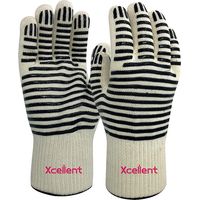 Gants 12-401 ARAMIDE/SILICONE Jauge 10 Chaleur noir/bleu taille 10- la paire - XCELLENT