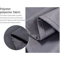 rideau de douche imperméable, cloison de séparation pour salle de bain, rideau de bain monochrome en polyester, accessoires de salle de bain