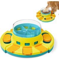 Dog Puzzle Toy 2 Levels, Slow Feeder, Pup Food Treat Feeding Dispenser for IQ Training and Entertainment for All Breeds-Crezuo