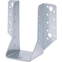 Sabot de charpente 64 x 128 mm – Acier galvanisé sendzimir – Fixation latérale avec 4 trous Ø 11 mm – Résistance extérieure – Alberts