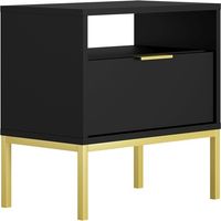 Comodino Seattle nero 56,4cm