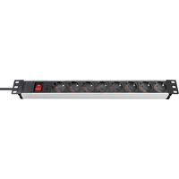Brennenstuhl 1390007018 Steckdosenleiste 19 Zoll 8fach Aluminium, Schwarz Schutzkontakt 1 St.