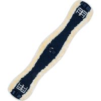 Sottopancia da dressage in tessuto con rivestimento in morbido pelo: 70 cm, nero 9100