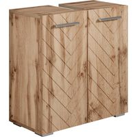Waschbecken-Unterschrank Jupiter 60 x 30 x 60 cm – Eiche – Fisch