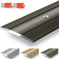 Karat – Barre de seuil en aluminium pré-percée – Forme C – Largeur 36 mm – Longueur 90 cm – Pour sols en parquet et stratifié