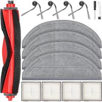 15 Stück Zubehör für Roborock Q10 S5 / Q10 S5+ Saugroboter, 1 Hauptbürste 4 Wischpad 4 HEPA Filter 4 Seitenbürste 1 Reinigungszubehör 1 Schraubendreher Ersatzteilset