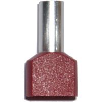 Terminale isolato 01,00 mm², doppio, rosso, 100 pz.