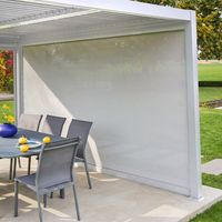 Store latéral 4m blanc pour pergola bioclimatique Palace
