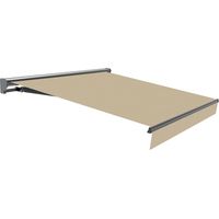 Motorisierte Markise 4x3 Beige – Acryl UV – Halbkassette Anthrazit – Fernbedienung