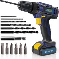 Skotek Cordless Drill 18V Battery Combi Driver Screwdriver Set