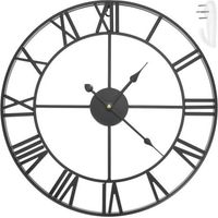 Retro wanduhr - schwarz