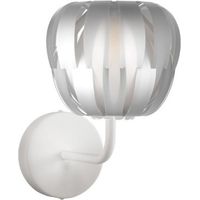 Silberne Wandlampe aus Metall Cm. 19 x 25 x 26 Uhr