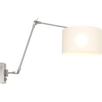Sienna Prestige Chic Aplique con Pantalla Acero Cepillado, Blanco Lino