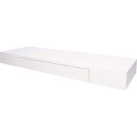 HHG – Étagère murale en bois de paulownia massif 80x25cm – Tiroir intégré – Charge maximale 10kg – Décorative et fonctionnelle