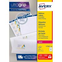 Etiquettes adresses laser 63,5 x 72 mm Avery L7164-100 - Boîte de 1200