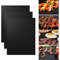 SHINING HOUSE teile/los 33x40 cm Zoll Teflon Faser Wiederverwendbare Antihaft BBQ Grillen Blatt Matte Tragbare Leicht Sauber Outdoor Picknick braten Kochen BBQ Werkzeuge Schwarz