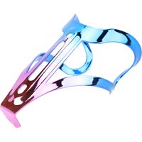 Porte-bidon pour vélo robuste, bords arrondis, couleur vive, léger, compatible avec vélos de route et VTT (bleu et violet).
